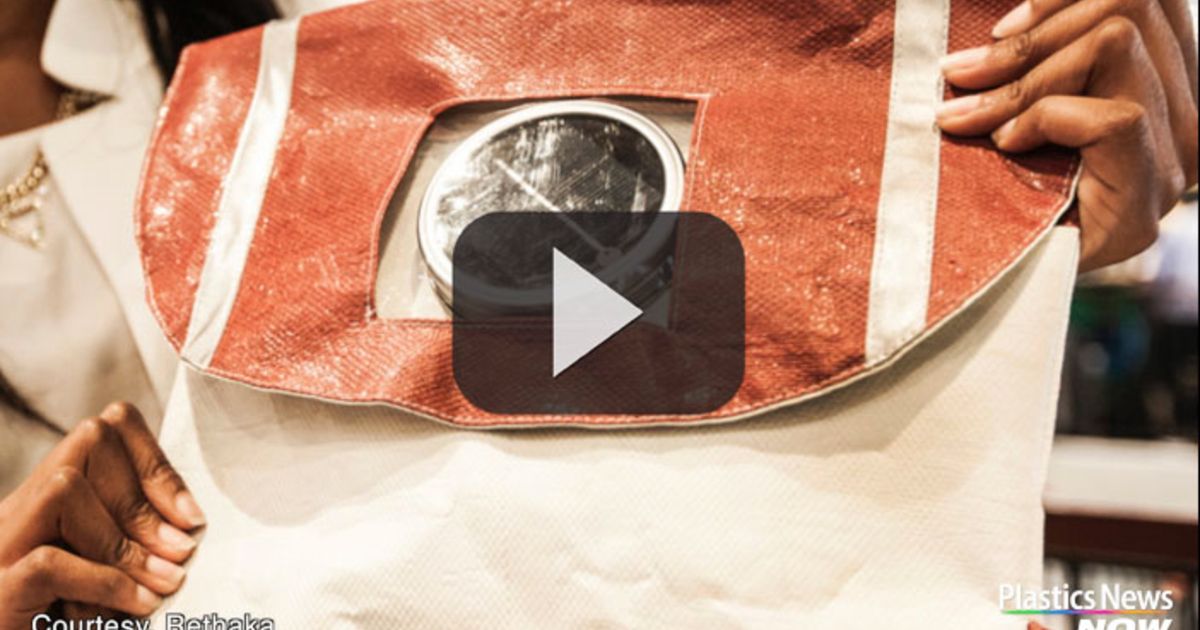 PlasticsNewsNowPlasticbagstransformedintosolarbackpacks