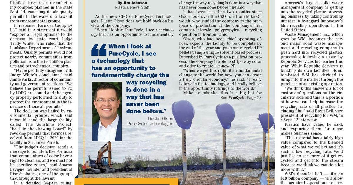 Sept. 19, 2022 digital edition of Plastics News Plastics News